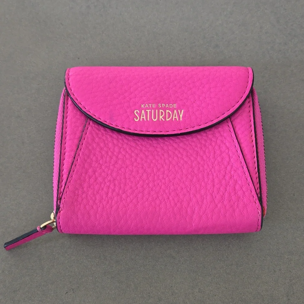 Never used KATE SPADE Saturday wallet compact yet hold cards ,coins & cash